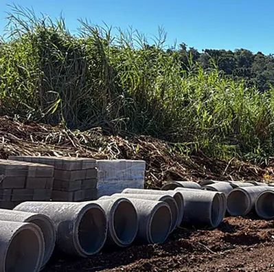 Tubos de concreto para rede de drenagem